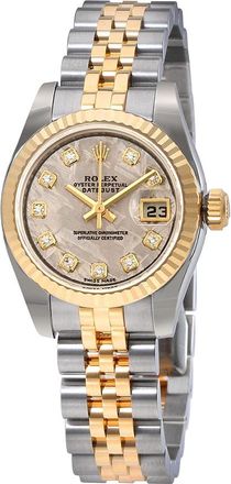 Rolex Pre-owned Rolex Lady-Datejust Diamond Meteorite Dial Ladies Watch 179173MTDJ