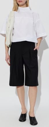 Ami Wool Shorts, Womens, Black