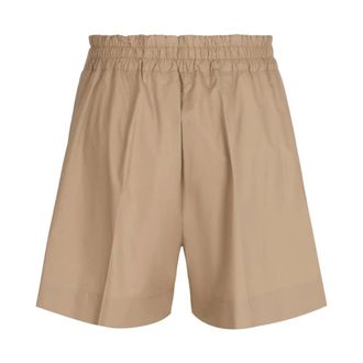 P.A.R.O.S.H. Canyox Pleated Cotton Shorts - - Shorts - Donna - Beige - S