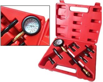 Trade Shop Trade Shop - Kit Tester Pressione Compressione Per Motore Benzina Auto Moto Manometro 300psi