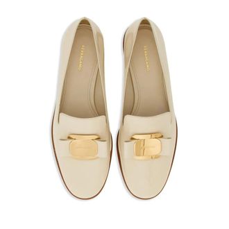 Ferragamo Ladies White Loafers, US Size 8