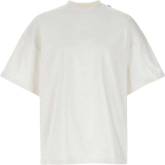 Jil Sander T-shirt met ronde hals - Dames - T-shirts - Wit - L - Katoen - Tops