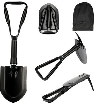 OEM Pala De Nieve Plegable De 58 Cm Para Nieve Y Camping, Multifuncional, De Acero Al Carbono De Alta Resistencia, Ideal Para Senderismo Y Conducci&oacute;n - Ot