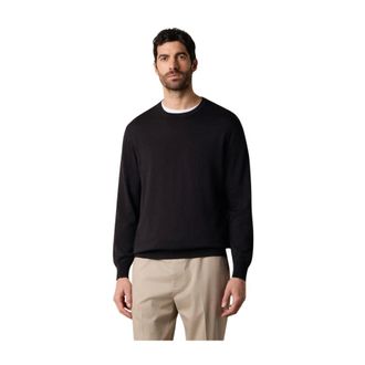Brooks Brothers Mercerized Cotton Crewneck Jumper - male - Brooks Brothers - Round-neck Knitwear - Black - 2XL - Knitwear