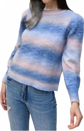 Design History Rainbow Puffed Sleeve Sweater In Dried Rose