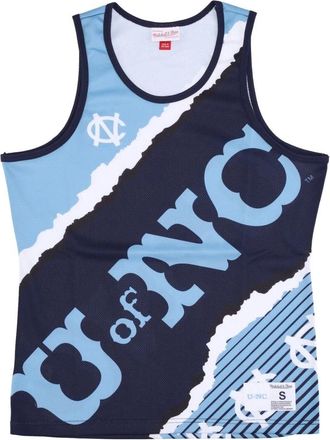 Mitchell & Ness North Carolina Tar Heels Basketbalshirt - Heren - Fitness - Veelkleurig - XL - Polyester - Fitness