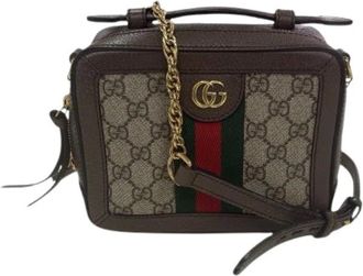 Gucci Pre-owned Borsa a Spalla Ophidia in Tela GG Supreme Marrone e Pelle - - Pre-owned - Donna - Marrone - ONE SIZE