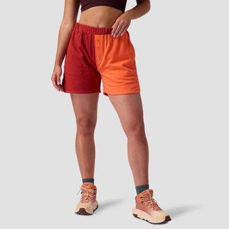 Stoic Finnley Flannel Short - Womens in Tigerlily/red Ochre at Nordstrom, Size X-Small