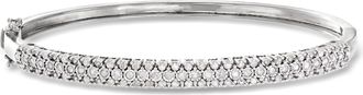 Ross-Simons Diamond Bangle Bracelet in Sterling Silver