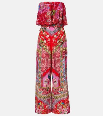 Camilla Embellished printed silk crepe jumpsuit