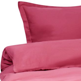 Beliani Conjunto De Funda De Edred&oacute;n Moderna De Sat&eacute;n De Algod&oacute;n 150 X 200 Cm Borgo&ntilde;a Parkrose
