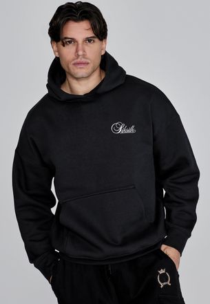 Siksilk Mens Black Essentials Hoodie M