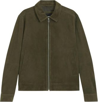 HUGO BOSS Leren Jas - Heren - Leren en Su&egrave;de Jassen - Groen - L - Leer - Jassen