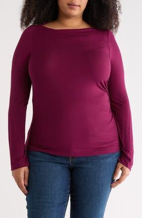 Renee C Boat Neck Top in Burgundy at Nordstrom Rack, Size 1 X