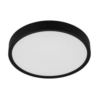 Loops Flush Ceiling Light Colour Black Shade White Plastic Bulb LED 33.5W Included