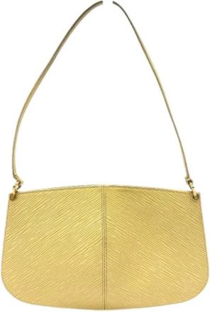 Louis Vuitton Tweedehands leren Louis Vuitton tassen - Dames - Vintage Schoudertas - Beige - ONE Size - Leer - Vintage
