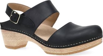 Dansko Womens Lucia Pull Up Clog In Black Oiled