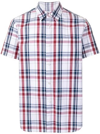 Fumito Ganryu plaid-check print shirt - Red