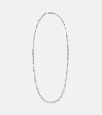 Suzanne Kalan Bold Burst 18kt white gold tennis necklace with diamonds