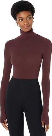 Commando Ballet Body Turtleneck Bodysuit Womens Jumpsuit & Rompers One Piece Raisin, Nylon/Spandex
