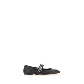 Aeyde Ballerinas, female, Black, Size: 11 US Uma Eyelet Mary Jane Flat