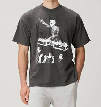 DOMREBEL Mozart Graphic Cotton T-Shirt In Black