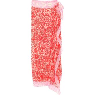 Echo Bay Floral Sarong in Red Clay at Nordstrom