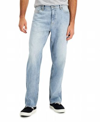 Sun + Stone Mens Straight Fit Jeans In Blue
