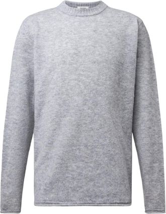 Drykorn Leando Ronde Hals Trui - Heren - Ronde hals truien - Grijs - 2XL - Wol - Truien & Vesten