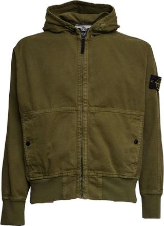 Stone Island Hoodies & sweatvesten, Heren, Groen, L, Zip-through