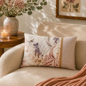 KASANOVA Cuscino divano 30x50 cm foglie beige