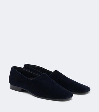 The Row Safi velvet loafers