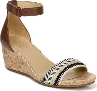 Naturalizer Areda Wedge Sandal - Wide Width Available in Natural Multi at Nordstrom Rack, Size 8.5