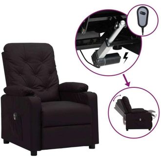 vidaXL Vidaxl - Sill&oacute;n Reclinable El&eacute;ctrico De Cuero Sint&eacute;tico Negro