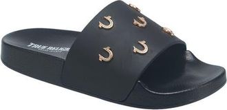 True Religion Kash Pool Slide in Black at Nordstrom, Size 10