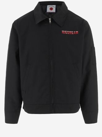 Icecream Black Drippy Quilted Nylon Jacket
