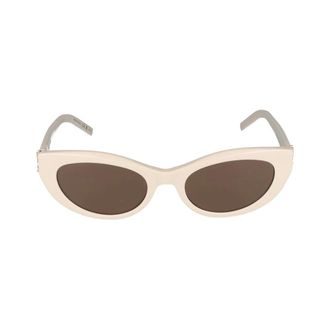 Saint Laurent SL M115 Sunglasses - female - Saint Laurent - Sunglasses - Beige - 54 MM - Accessories