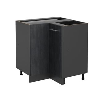 Vicco Armario De Esquina R-line, Hormig&oacute;n Negro, 75.6 Cm Sin Encimera, Vicco