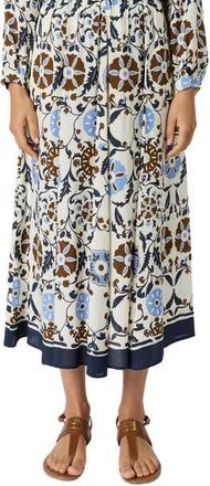 Gerard Darel Jonia Floral Print Midi Skirt in Ecru at Nordstrom, Size X-Large
