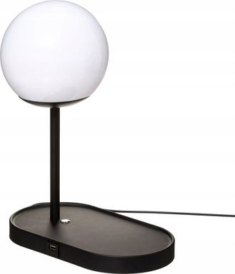 Atmosphera Atmosphera L&aacute;mpara Bola Negra Led Usb 33 Cm