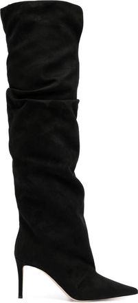 Giuseppe Zanotti GZ Gala 85mm knee-high boots - women - Cotton/Calf Leather/Polyester/Fabric - 36.5 - 2