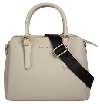 Bugatti Henkeltasche BUGATTI ELLA SAFFIANO, Damen, Gr. B/H/T: 30cm x 23cm x 12cm onesize, beige, Polyurethan (PU), Taschen Henkeltasche