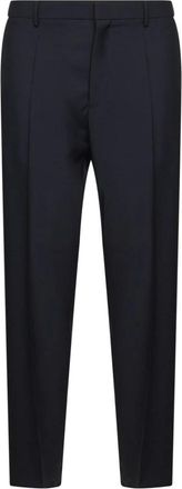 Jil Sander Tapered Broeken - Heren - Nette broeken - Blauw - S - Wol - Broeken