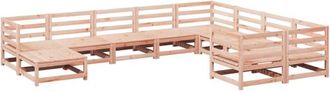 vidaXL 10 Piece Garden Sofa Set Solid Wood Douglas Fir vidaXL