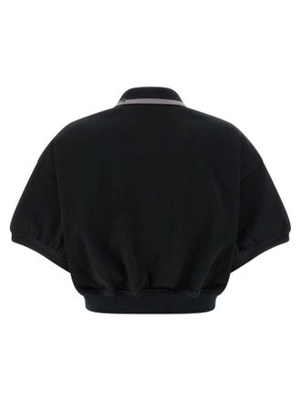 Alexander Wang Intarsia Collar Logo Polo Shirt - Black