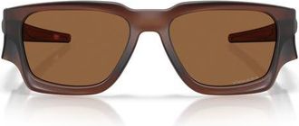 Oakley Instagator 58mm Rectangle Sunglasses in Matte Rootbeer/prizm Bronze at Nordstrom