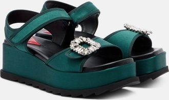Roger Vivier Slidy Viv leather platform sandals