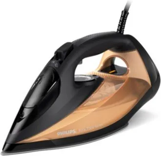 Philips Azur 7000 Series Plancha De Vapor - 2800w, 50g/min Vapor Continuo, 250g De Golpe De Vapor, Vapor Vertical, Suela Steamglide Elite, Negro/dorado (dst70