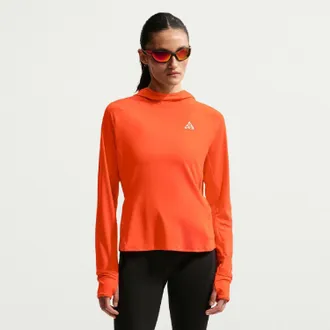 Nike Womens ACG Trail UV Hooded Mid Layer Orange XXL