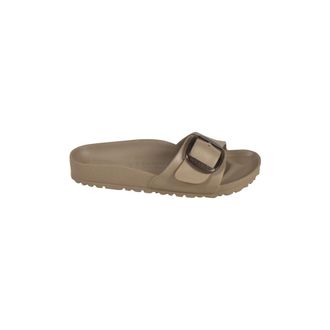 Birkenstock Sliders, female, Beige, Size: 10 US Madrid Big Buckle Narrow Fit